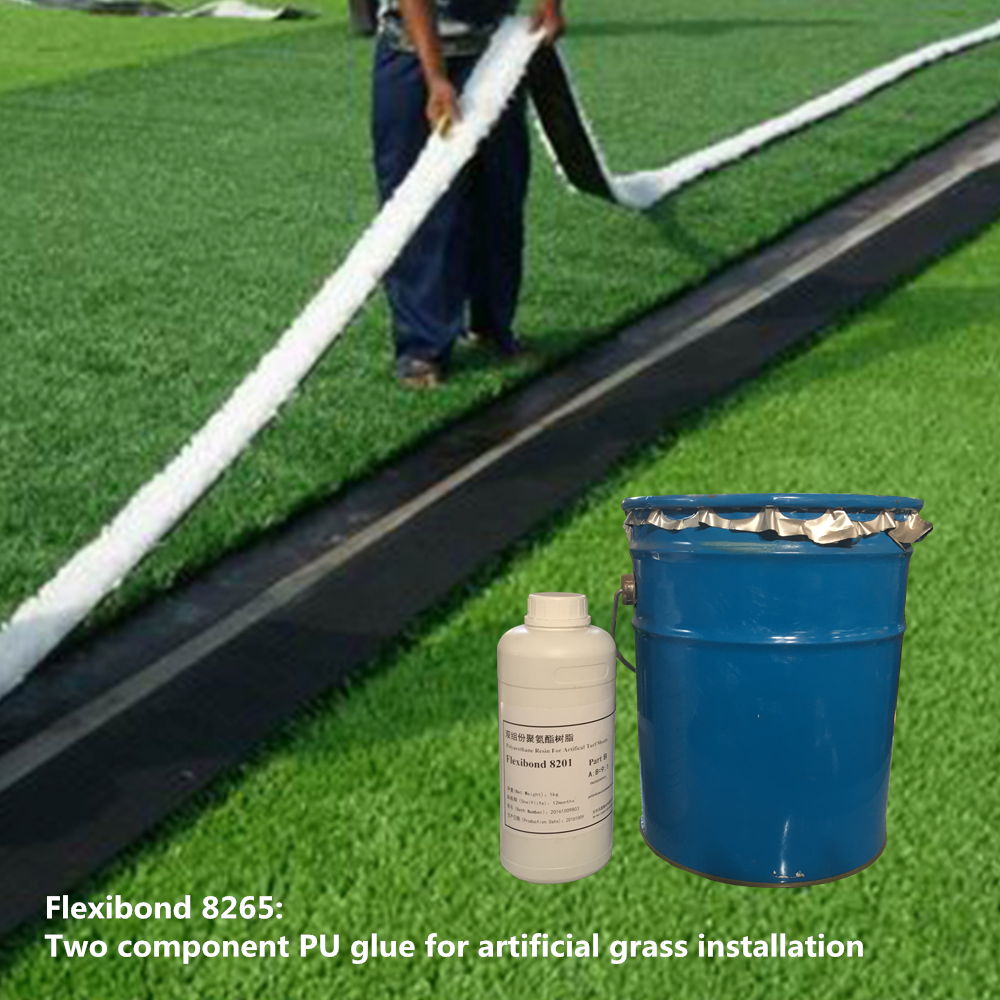 Polyurethane adhesive glue for landscape artificial grass and synthetic turf installation