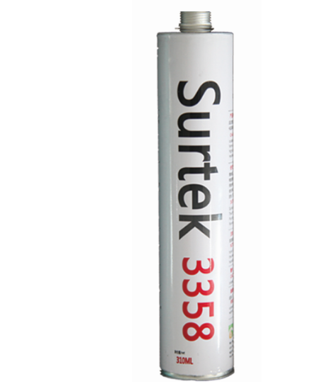 Surtek 3358 fast curing black color with primer polyurethane paint sealant for bus glass