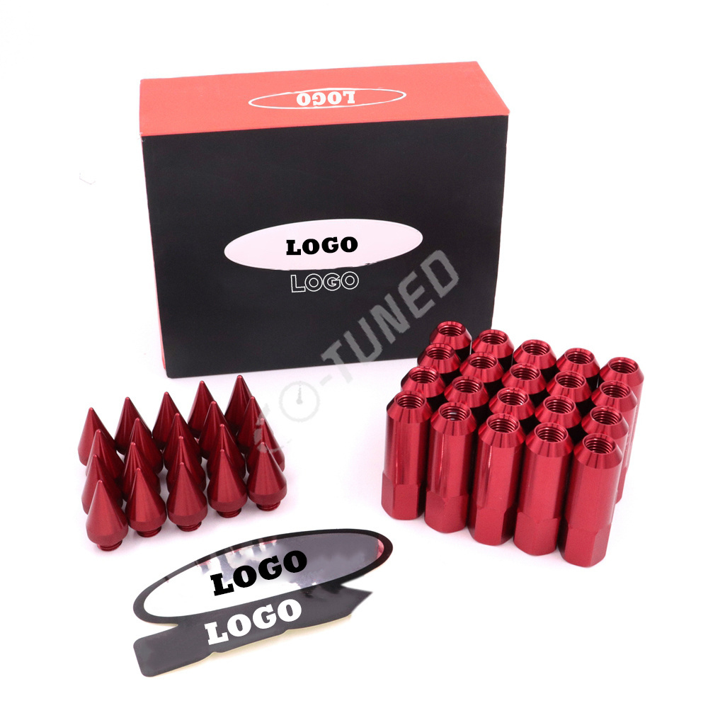 20PCs 90mm Rims M12X1.5/ M12X1.25 Car Wheel Lug Nut Set With Spike Car Styling Wheel lug nuts