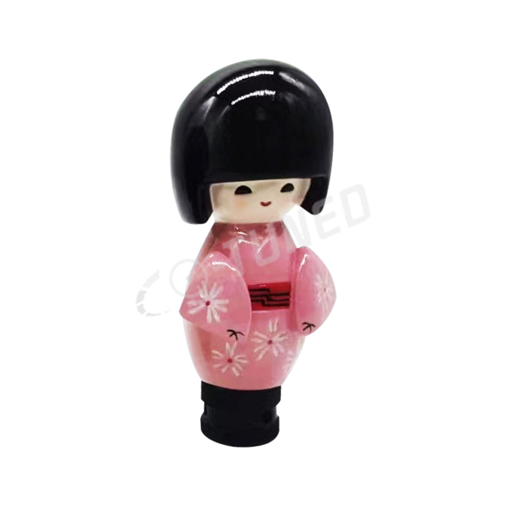 JDM Styling Kawaii Dolls Kimono Girl Car Gear Shift Knob Manual Transmission Brake Lever Gear Shift Knob For Universal