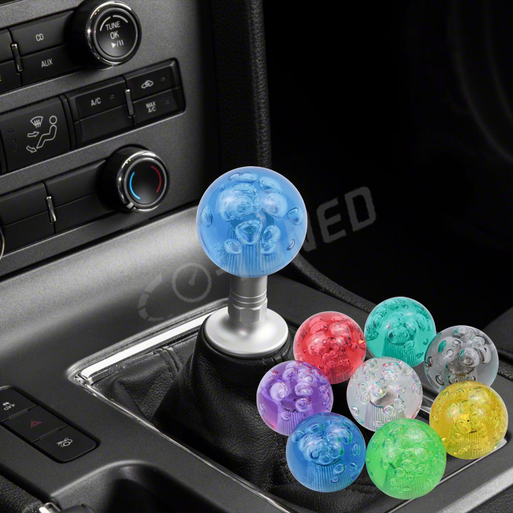 Factory Wholesale Custom Cool Universal Power Ball 50mm Manual Transmission Diamond Crystal Bubble Shift Knob