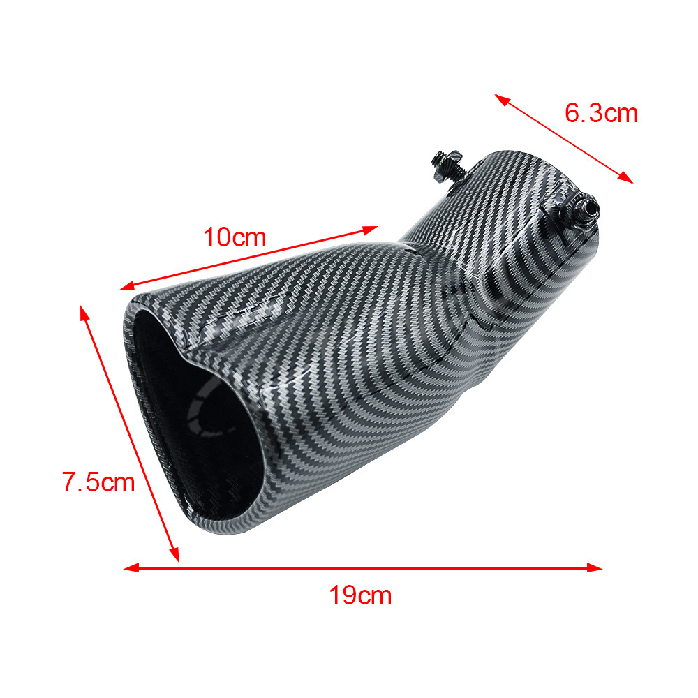 Fashion Design JDM Heart Shape Auto Parts Carbon Fiber Straight Elbow Stainless Exhaust Tips Rear Muffler Accessories Tail Pipe