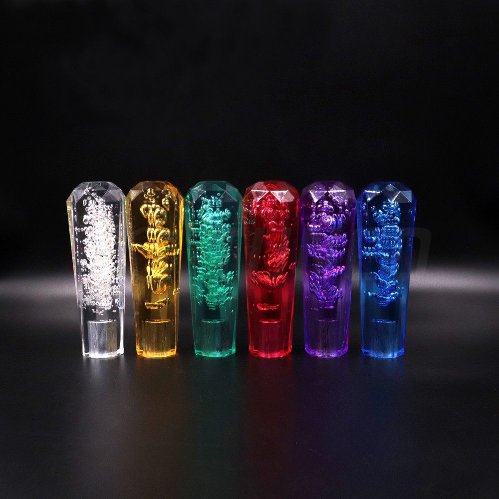 15CM Universal New Crystal Red Gear Knob Car Dildo Shift Knob LED Gear Head