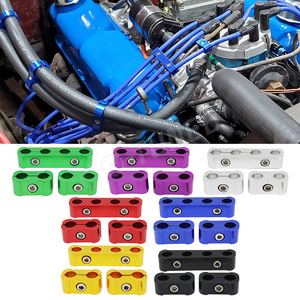 Aluminum Alloy Ignition Cable Clip Oil Fuel Water Hose Tube Separator Divider Clamp Line Separator Car Wire Regulator Car Parts