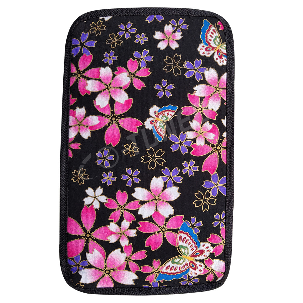 Car Center Handrail Box Cover Armrest JDM Ukiyo-e Cars Storage Carpet Protector Pad Car-styling Auto Accessories