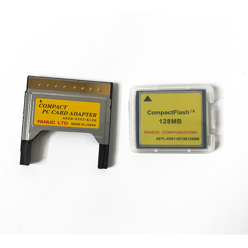 Fanuc compact flash + PCMCIA adapter memory card 128MB A02B-0281-K601