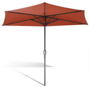 Garden Outdoor half Umbrella  Patio Wooden Fantastic Luxury Metal Customized Wood for balcony