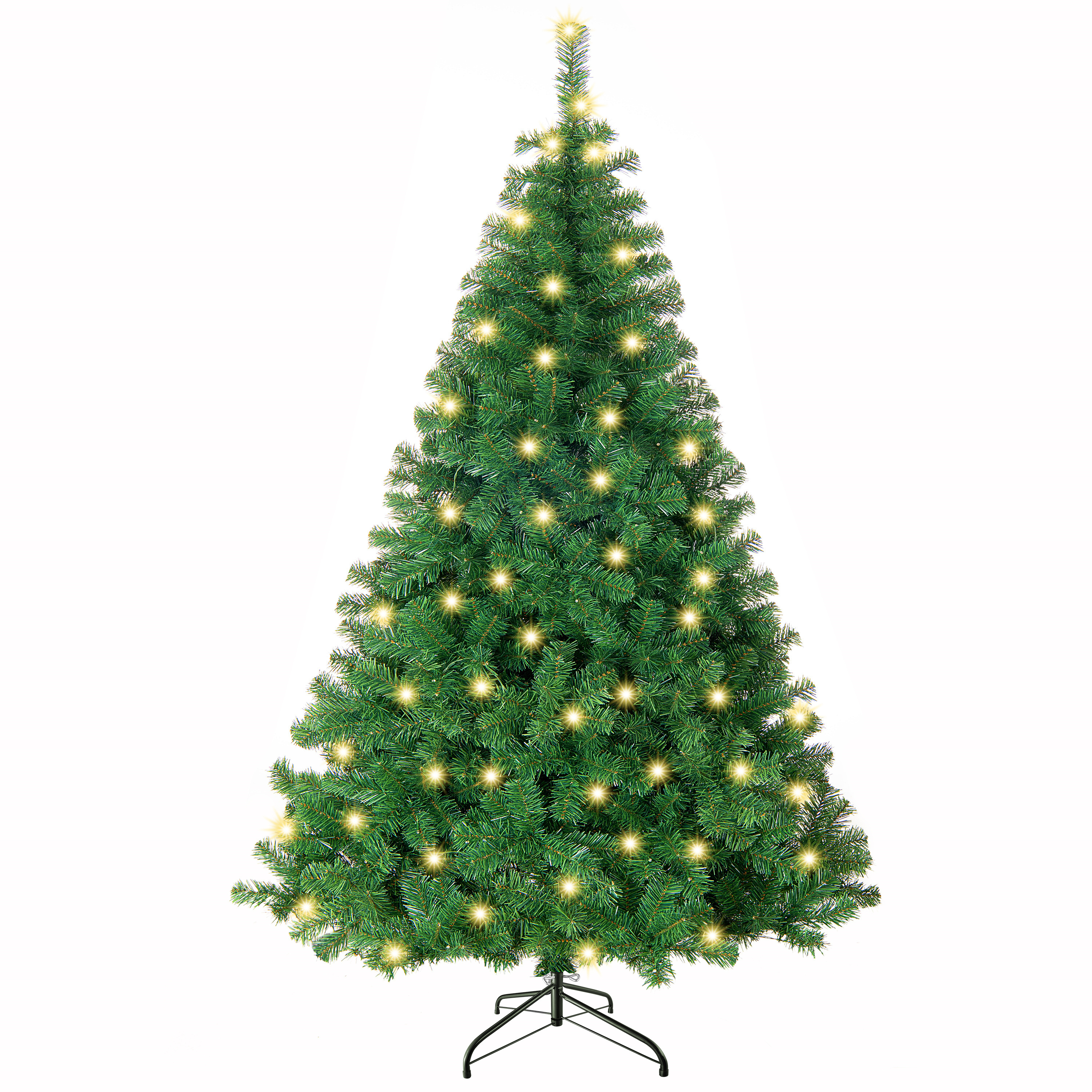 High quality Pre Lit xmas trees  4 5 6 7ft Artificial Tree PVC christmas tree with led lights