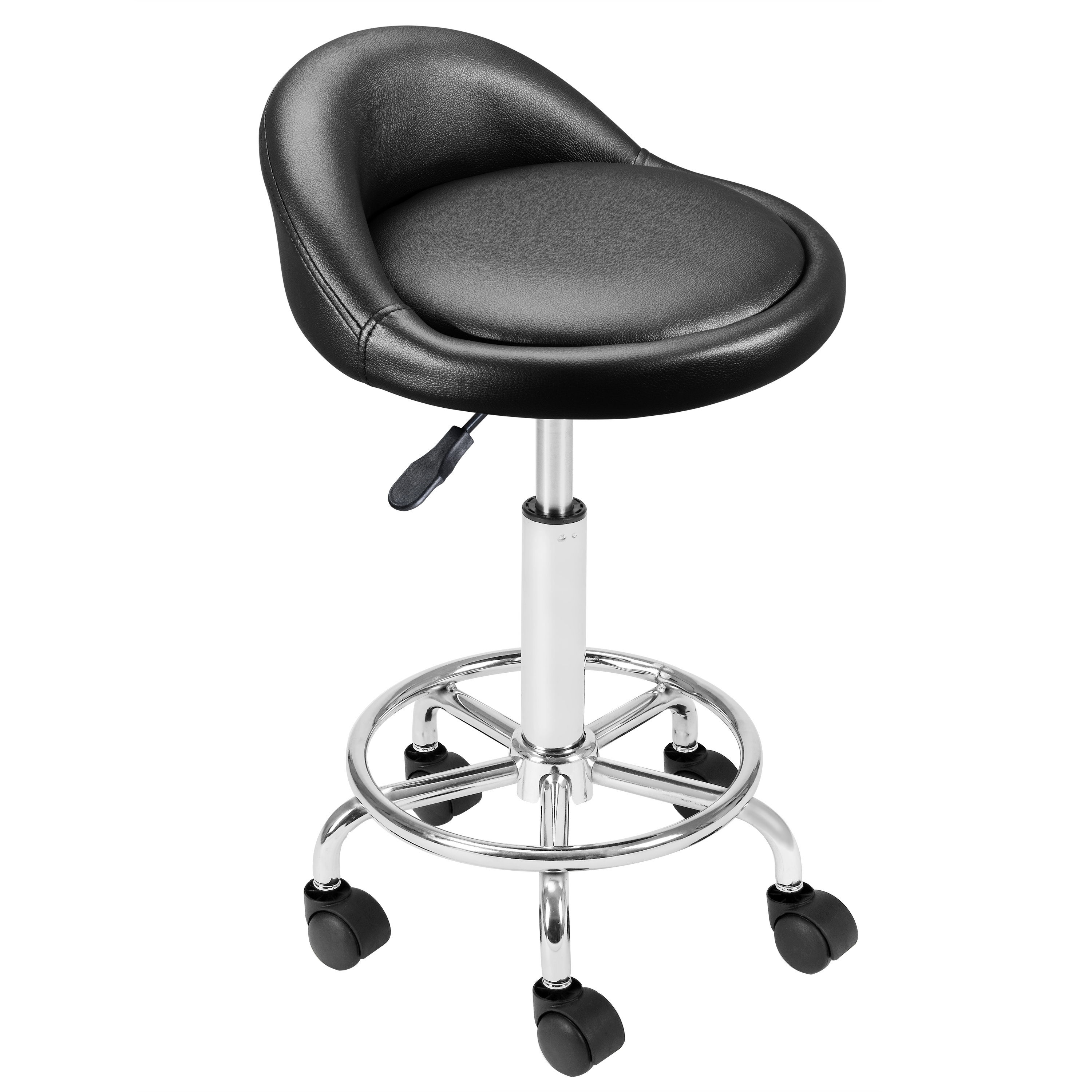 High quality PVC Leather Laboratory Chair office 360 degree swivel CE Stool Seat With Footrest