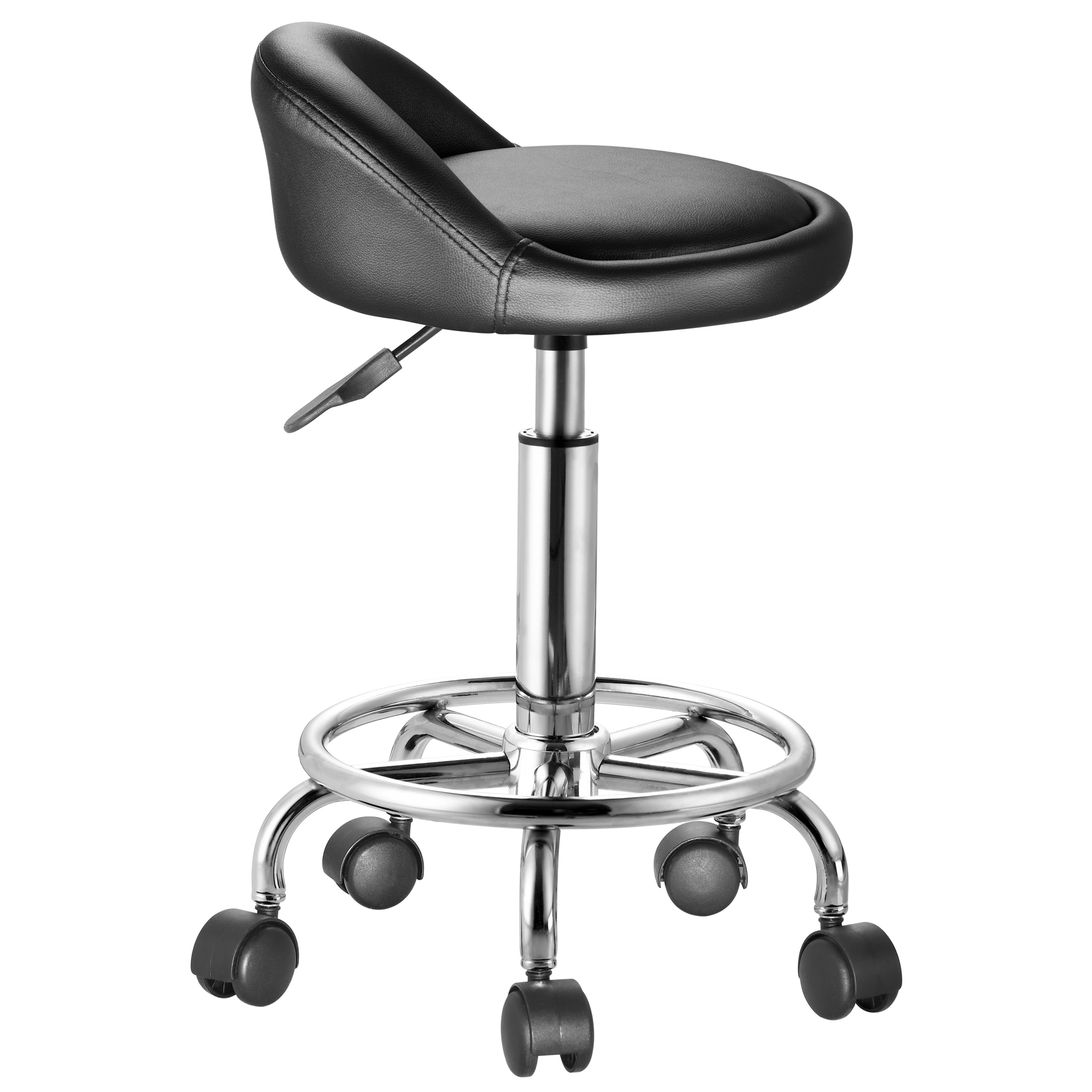 High quality PVC Leather Laboratory Chair office 360 degree swivel CE Stool Seat With Footrest