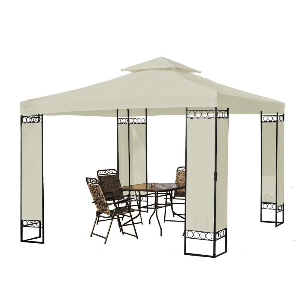 High quality outdoor Double Roof screen metal gazebo pergola outdoor pergola canopy