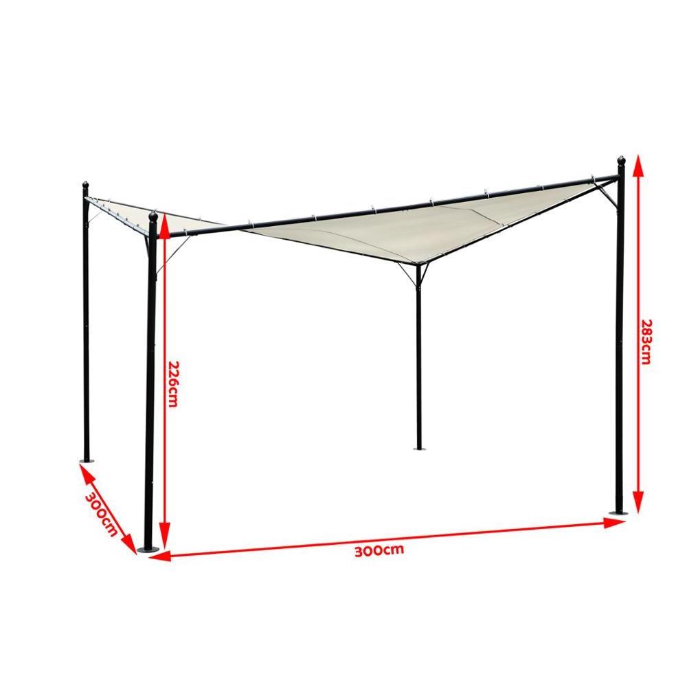 Steel/Oxford Fabric Folding Square Butterfly Gazebo, 10 x 10 ft waterproof