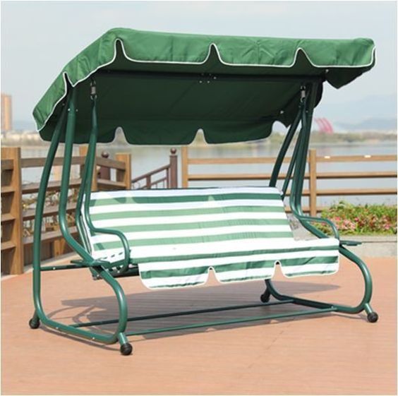 Hot selling Outdoor 3 seat Porch Swing Chair with Canopy , convertible to be swing bed