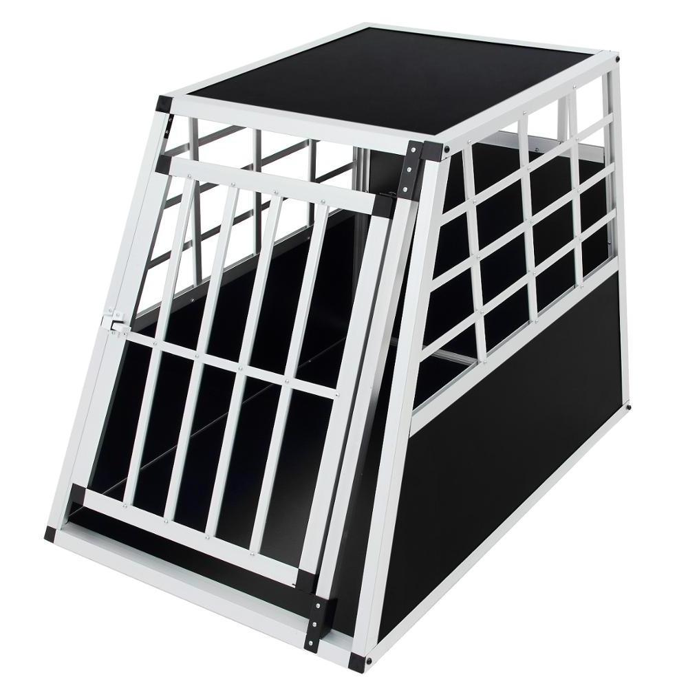 High Quality 1 Single Door Dog Car Cage Large Aluminium Dog Transport Box Boot