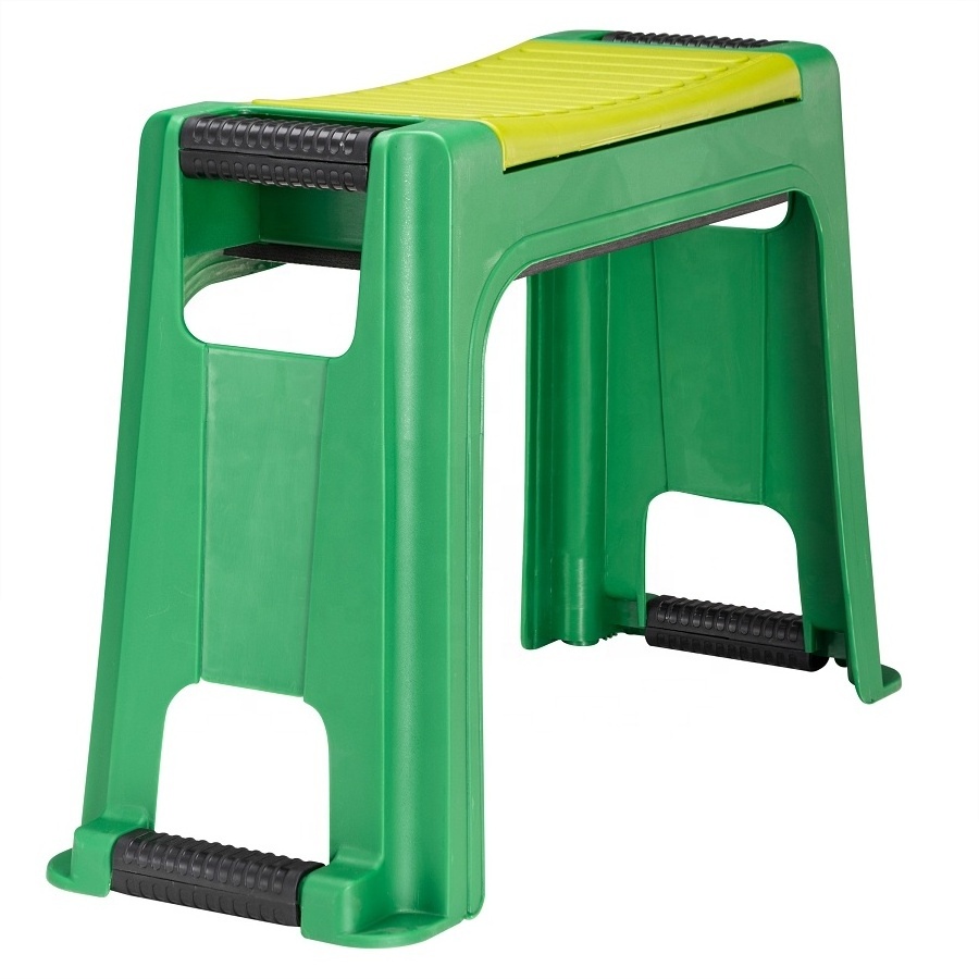 durable PP plastic garden kneeler and seat storage box garden kneeling bench