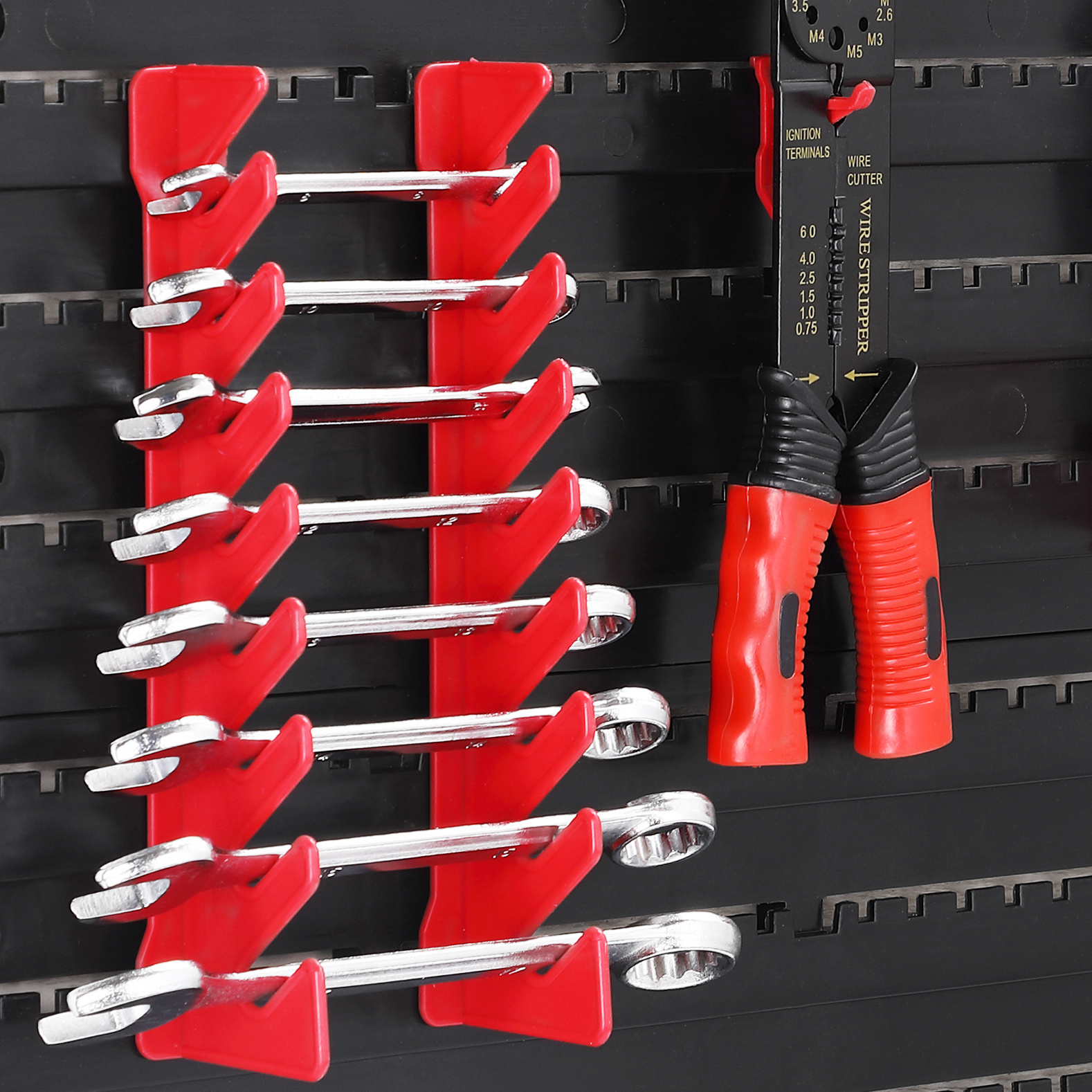 45 pieces wall shelving stacking boxes including tool holder Wall Mounted Pegboard Tool Plastic Boxes Storage For Screws