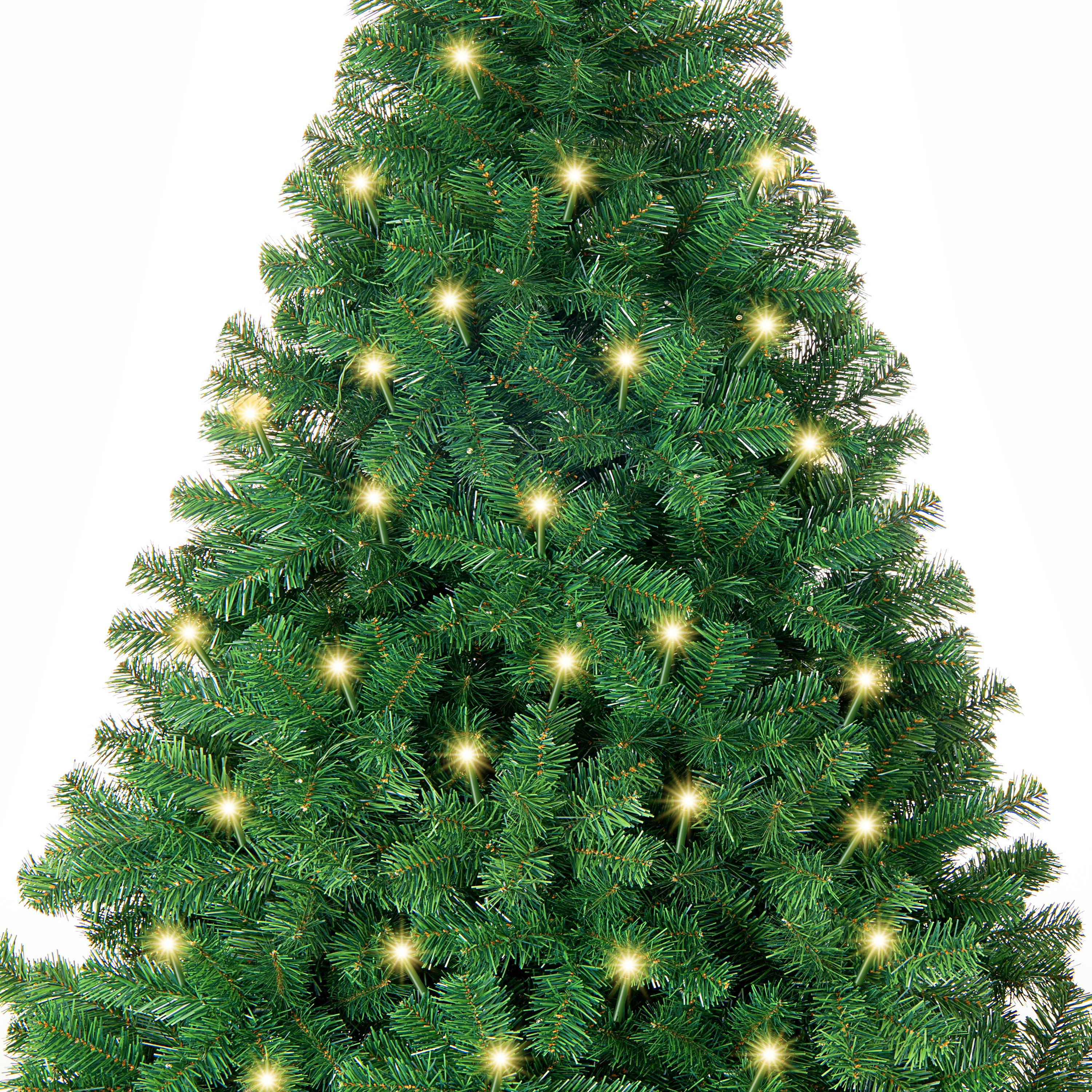 High quality Pre Lit xmas trees  4 5 6 7ft Artificial Tree PVC christmas tree with led lights