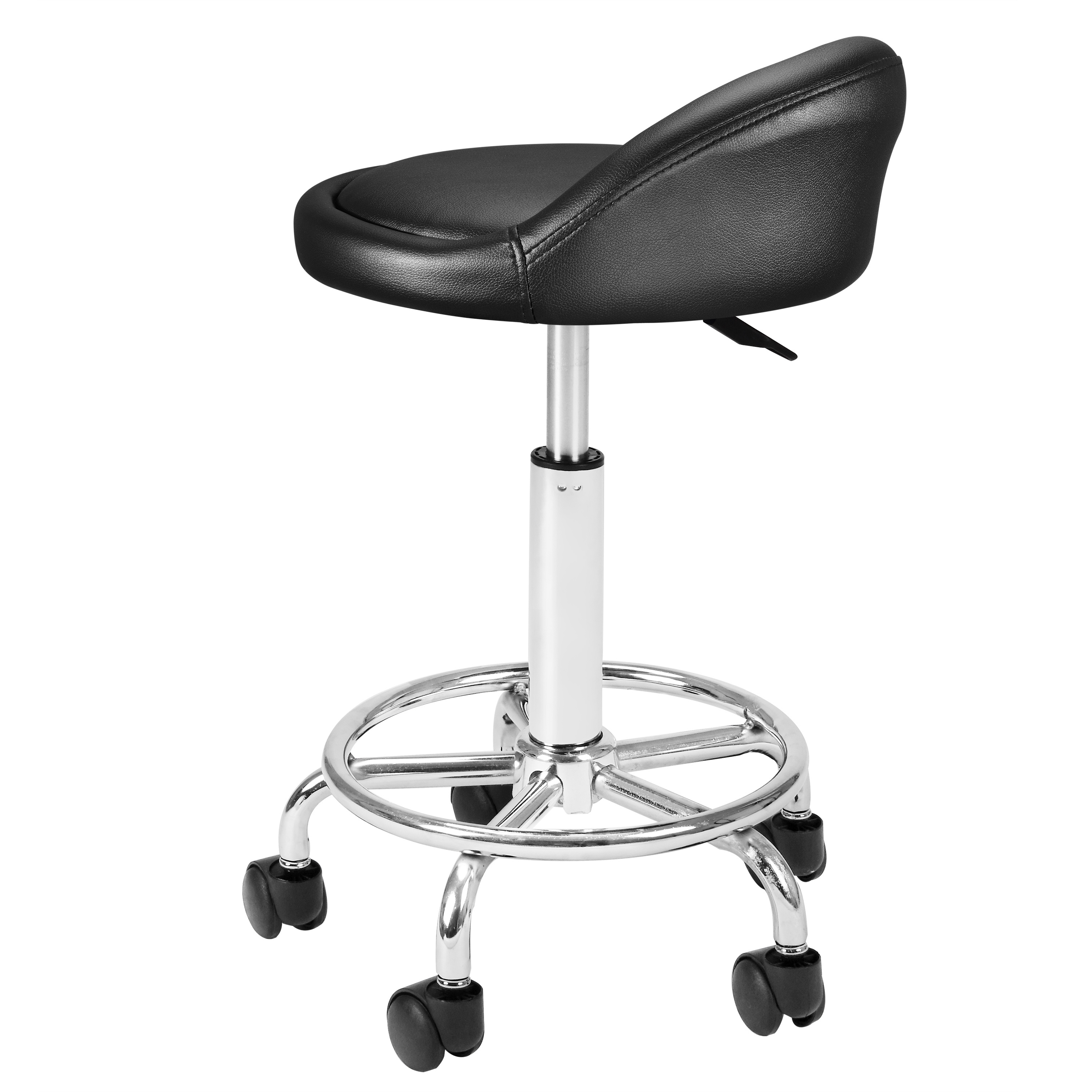 High quality PVC Leather Laboratory Chair office 360 degree swivel CE Stool Seat With Footrest