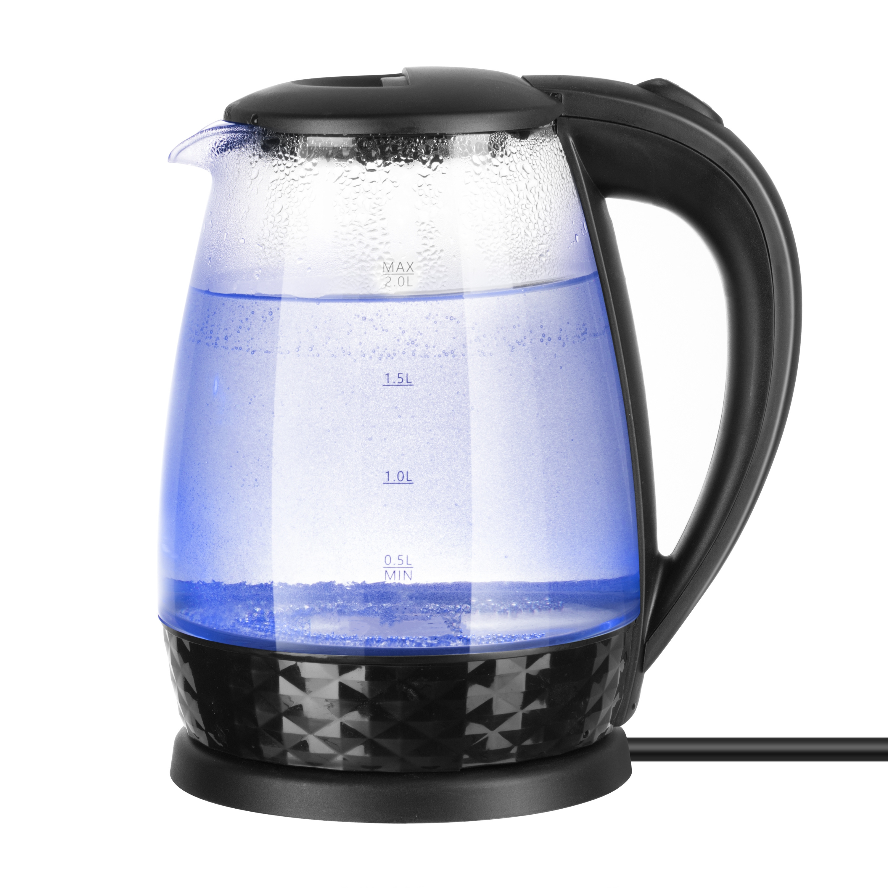 2L 220V Home tea maker Boil Dry Protection Electric Kettle with EMC/LVD/LFGB/ROHS Glass  kettle