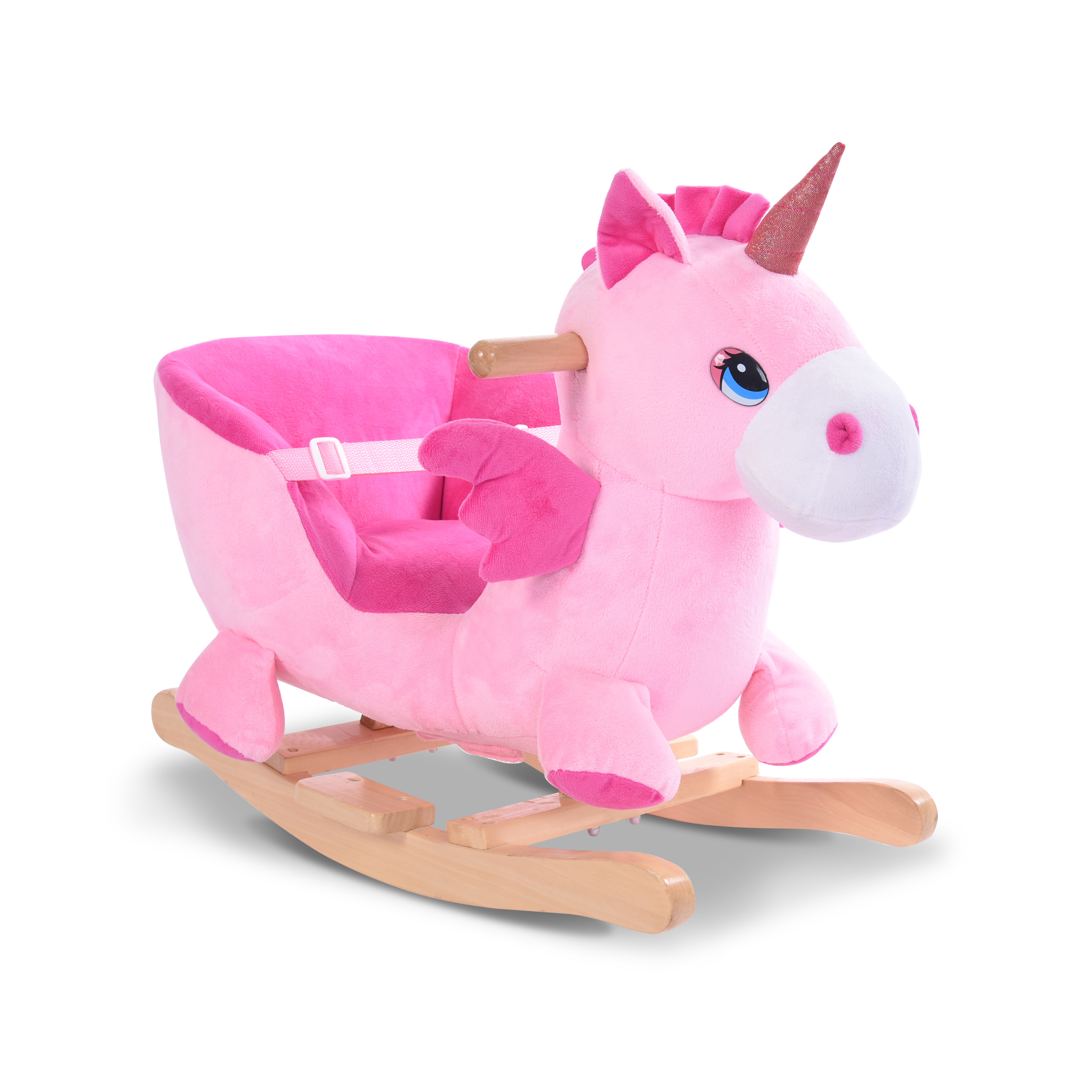 Anti-slip Rocking animal dinosaur toy elephant for Children baby  Music Safety Belt Wooden Handles Riding Horse