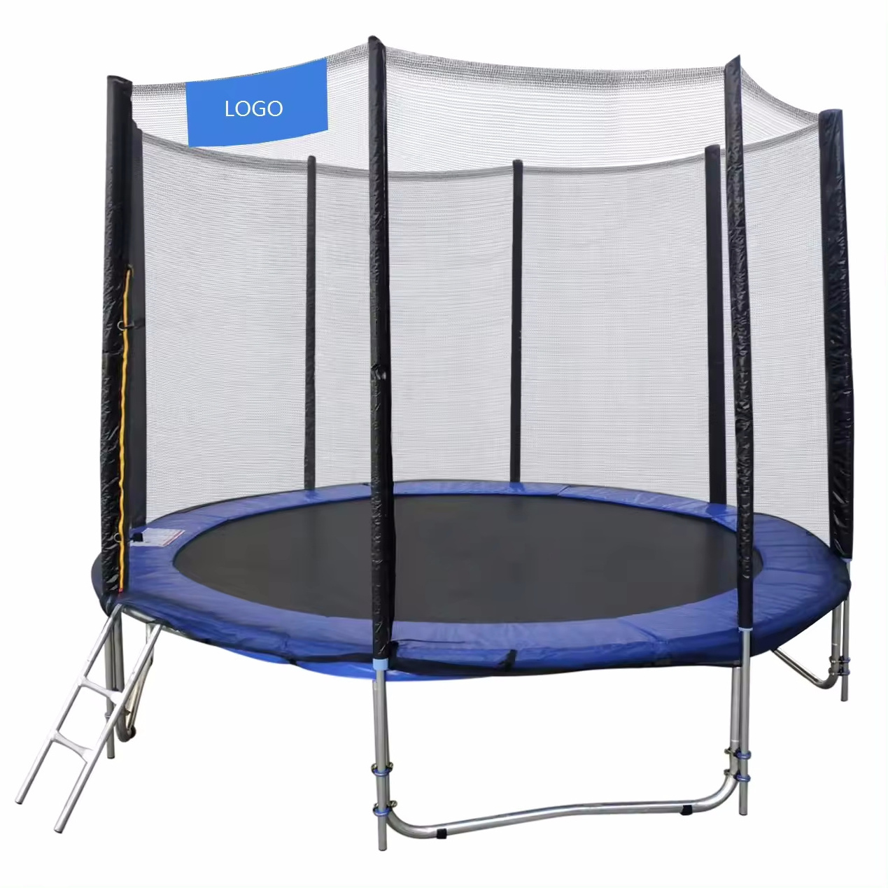 Garden Outdoor Children's Trampoline  8ft 10ft 12ft 14ft With Safety Enclosure Net /Ladder kids trampoline