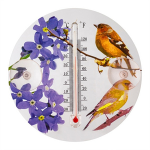 home indoor outdoor thermometer garden plastic round hanging thermometer