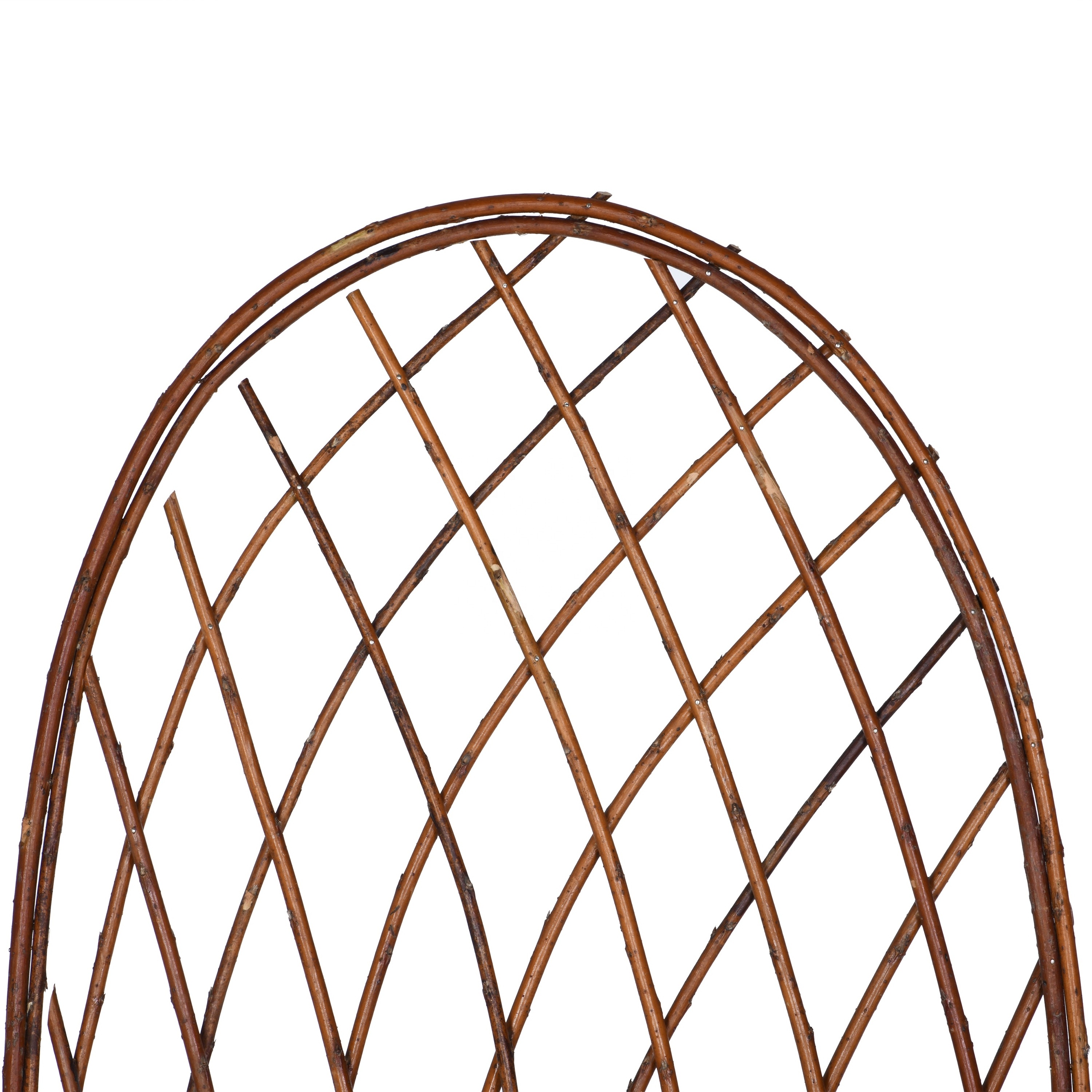 frame willow garden trellis round top wall panel wooden plant climb frame