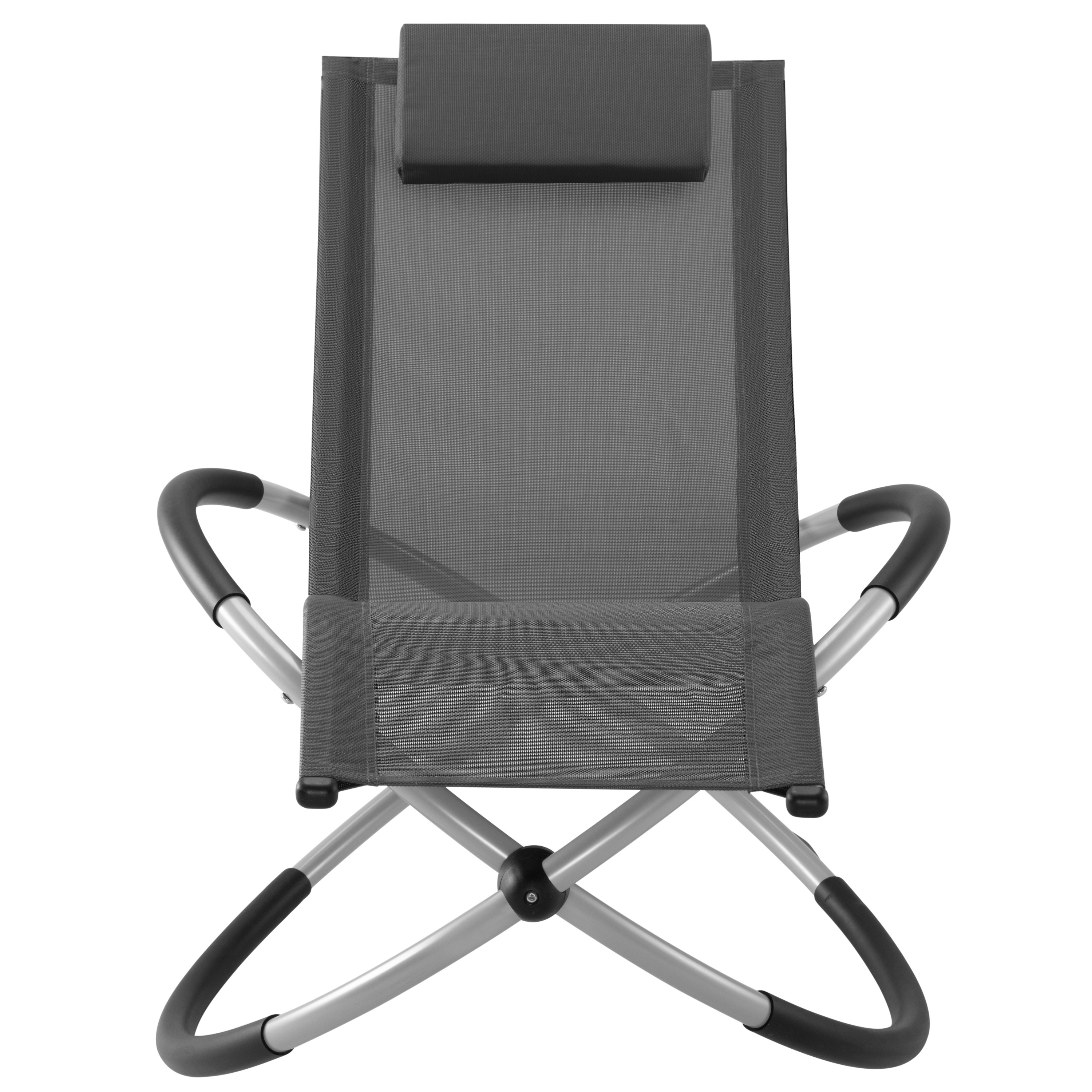 Wholesale Outdoor Rocking Chair with pillow garden Zero Gravity Chair folding Lounge Chair