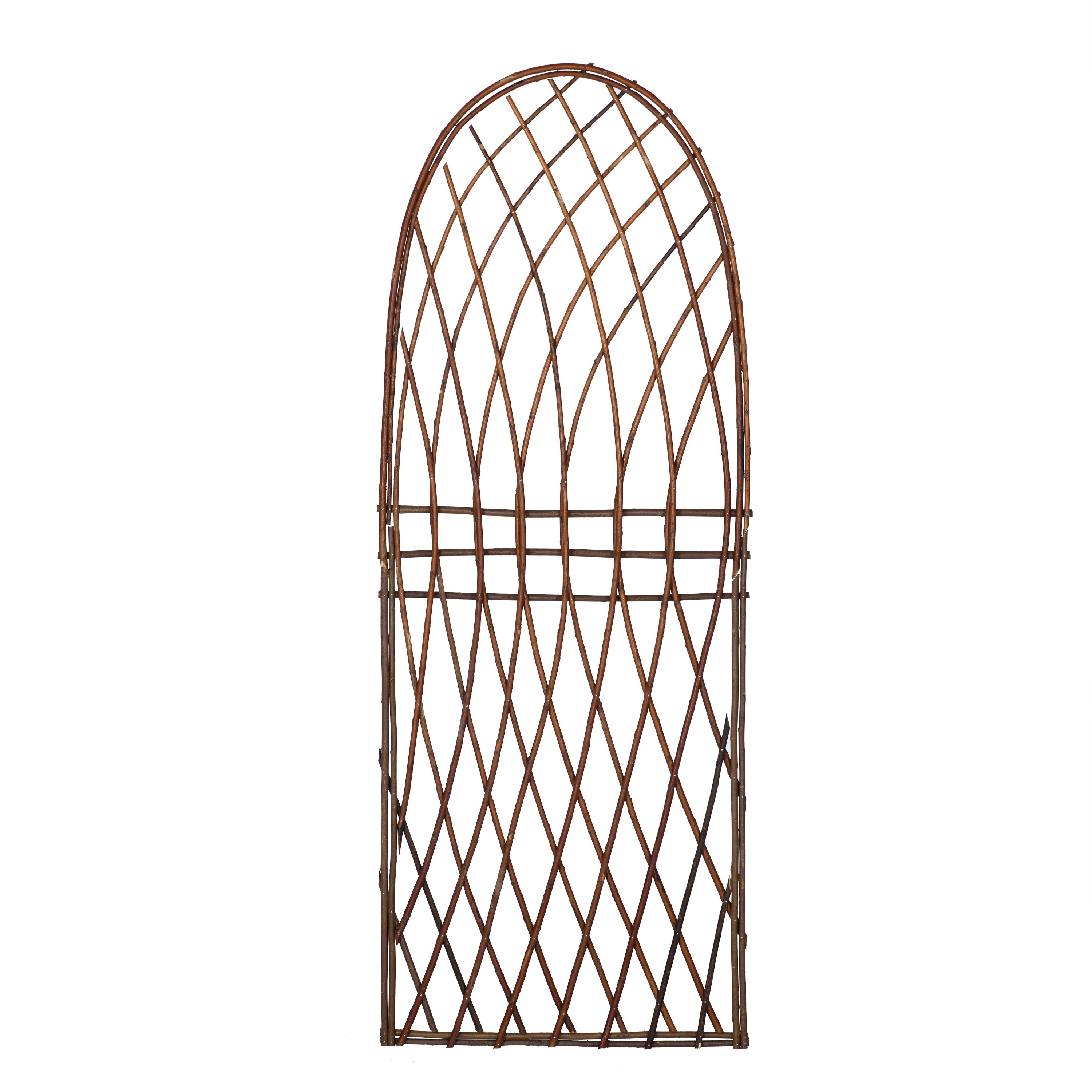 frame willow garden trellis round top wall panel wooden plant climb frame