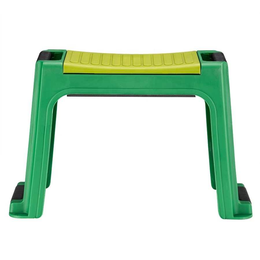 durable PP plastic garden kneeler and seat storage box garden kneeling bench