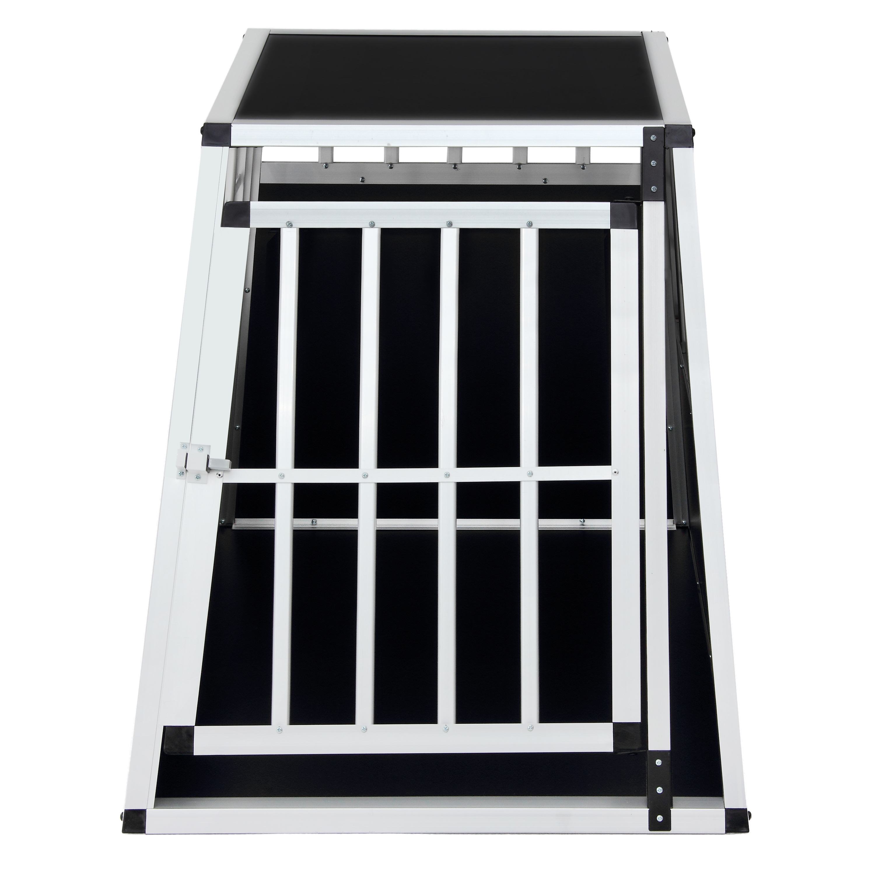 High Quality 1 Single Door Dog Car Cage Large Aluminium Dog Transport Box Boot