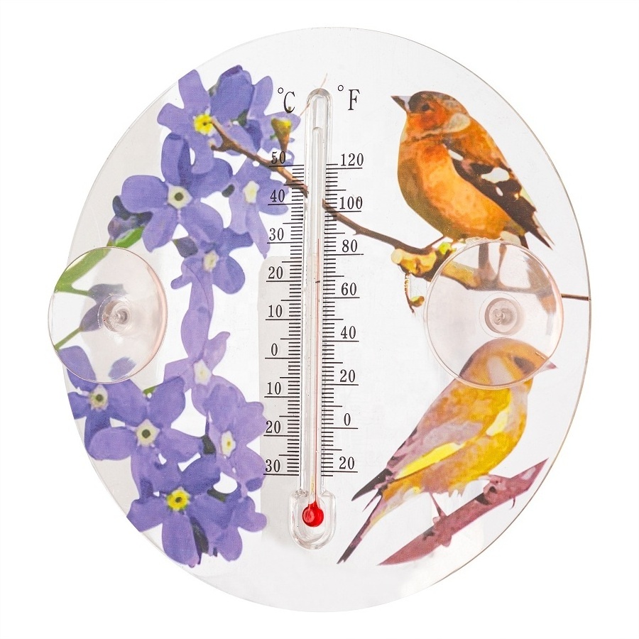 home indoor outdoor thermometer garden plastic round hanging thermometer