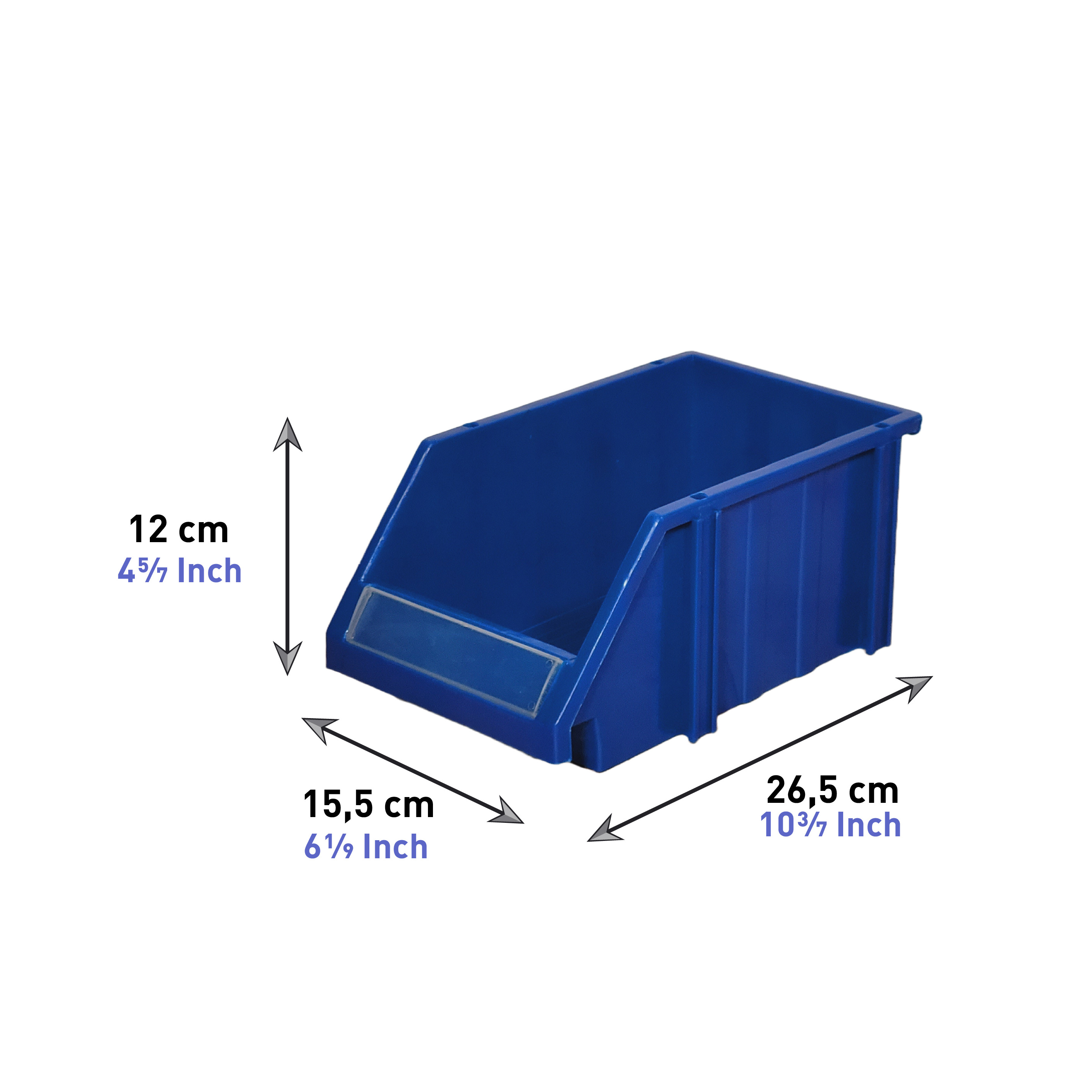 Plastic Storage Bin 3L Storage Boxes Plastic bin Stackeable Shelf Storage Holder Craft Supplies Hang and stack bin