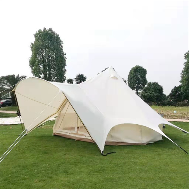 6M Cheapest Waterproof Cotton Teepee Yurt Accessories Family Glamping Luxury Camping Outdoor Canvas Sibley Bell Tent For Sale