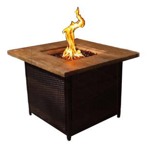 Hot Sale Square Metal Fire Pit Outdoor Garden Propane Gas Firepit Table