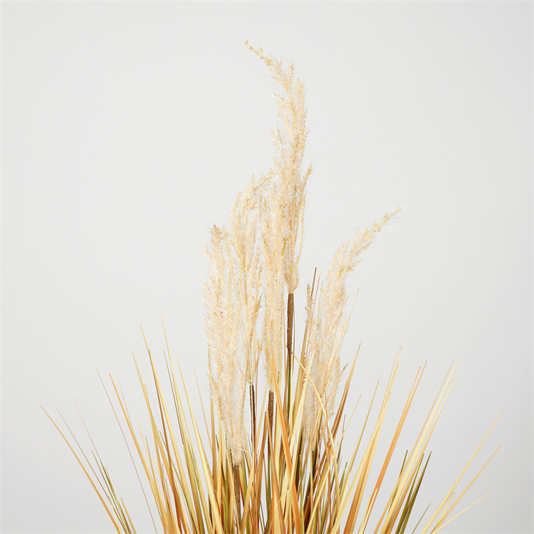 Indoor Outdoor Home Decor Wholesale Artificial Reed Big Onion Grass With Pot Plantas Artificiales Decoracion Anlage Arboles