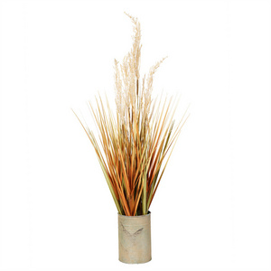 Indoor Outdoor Home Decor Wholesale Artificial Reed Big Onion Grass With Pot Plantas Artificiales Decoracion Anlage Arboles