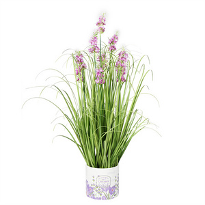 Factory Artificial Bonsai Plant Plastic Reed Faux Tall Onion Grass for Garden Decor Home And Hotel Window Office Landscape