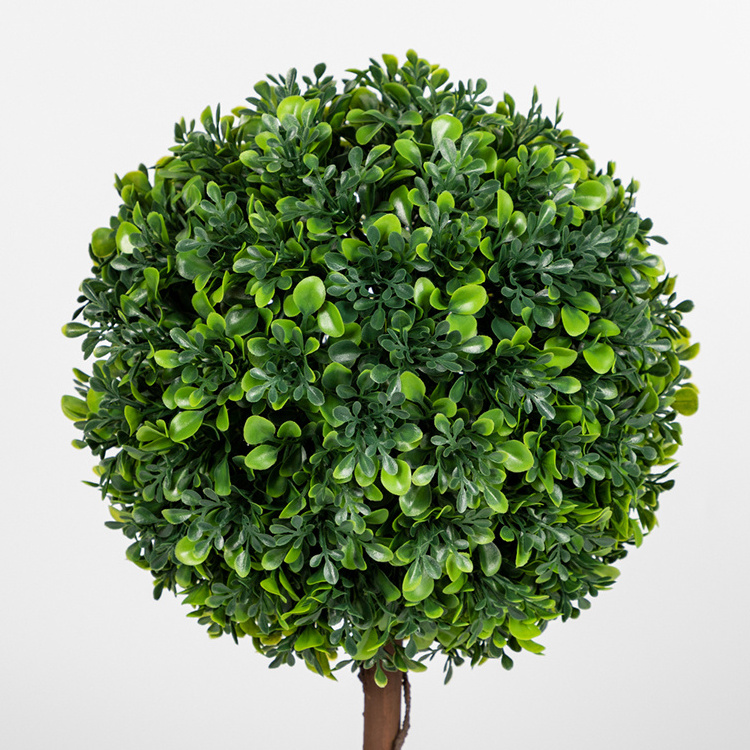 Co-Arts Artificial Topiary Potted Boxwood Ball Plants Trees Indoor Faux Tabletop Plants Indoor Home Landscape Green Plants