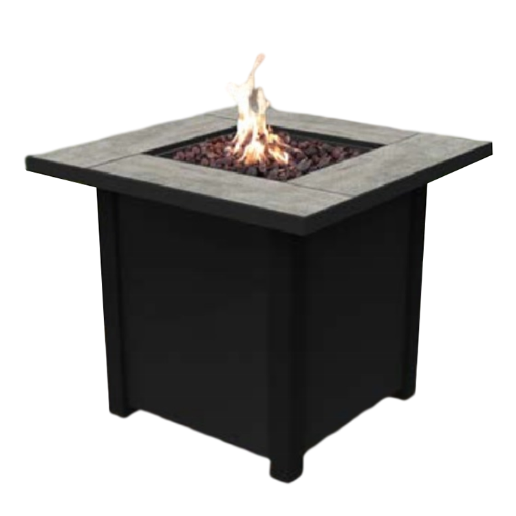 Luxury Metal Firepit Table Outdoor Garden Smokeless Bar Height Rectangle Gas Fire Pit Smokeless Viewing Fire Pit Fireplace