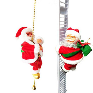 Papai Noel Navidad&2020 Decoration Electric Santa Claus Will Climb The Ladder Toy Papa Noel Christmas Ornamento