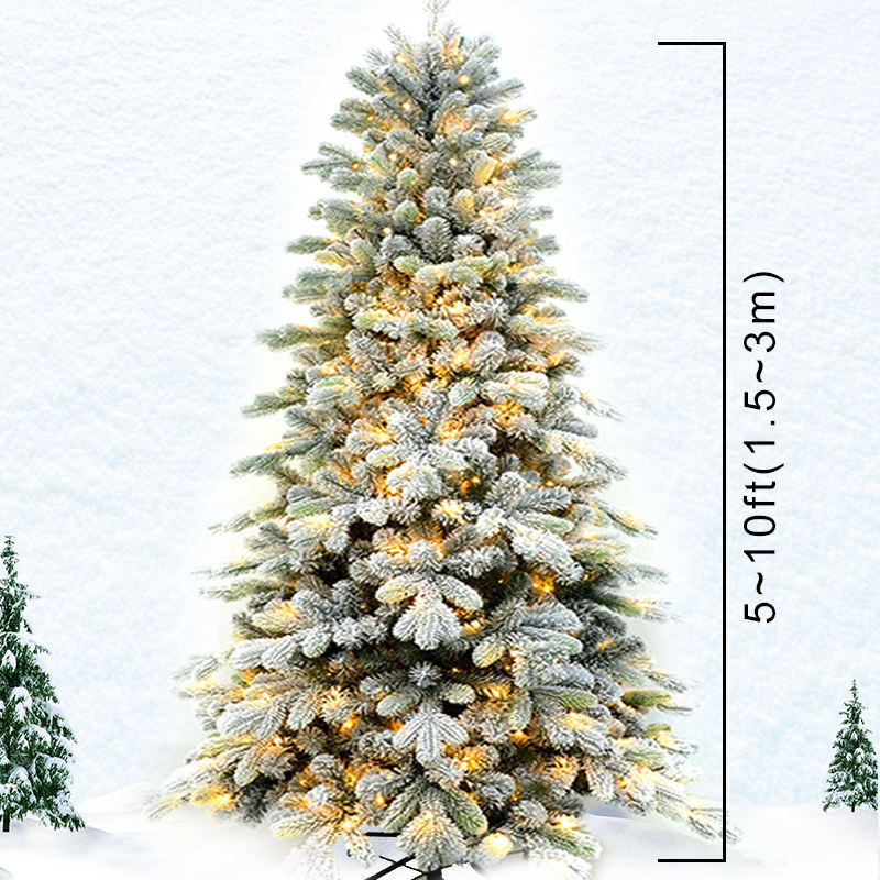 High Quality Snowing Xmas Tree Christmas Artificial Plants Flocked Christmas Tree For Holiday