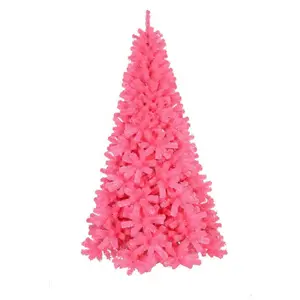 Weeding Decorations Pink Christmas Tree Luxury Pvc 7.5ft Christmas Tree Ornaments Stocking Colorful Decorated Xmas Tree