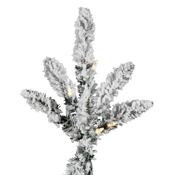 Snow Tree Flocking Christmas Tree Led Pre Lit Artificial Christmas Tree For Holiday Decor