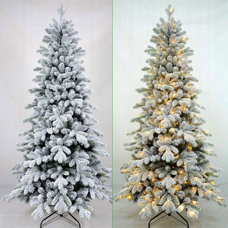 High Quality Snowing Xmas Tree Christmas Artificial Plants Flocked Christmas Tree For Holiday