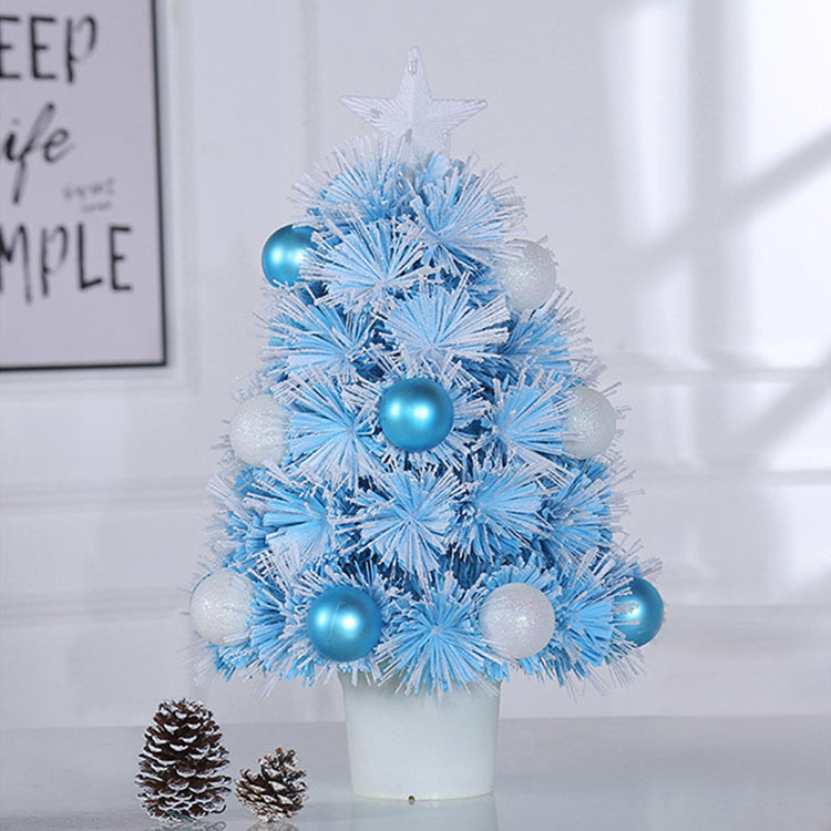 Navidad Lampada Arvores Co-Arts 61cm Or Custom Size Tabletop Led Blue Fiber Optic Christmas Tree For Sale Arvore De Natal