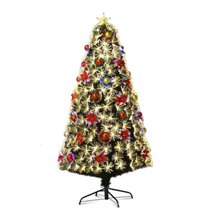 Co-Arts Top Sale Artificial Fiber Optic PVC Christmas Tree With Multicolored Light Lampara Natal Arboles Sapin de Noel Baume