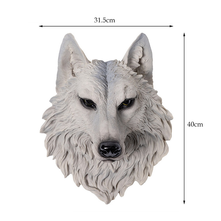 Creative Decorations Co-Arts Wholesale Simulation Animal Headgear Resin Animal Head Wall Hanging Halloween Decoration