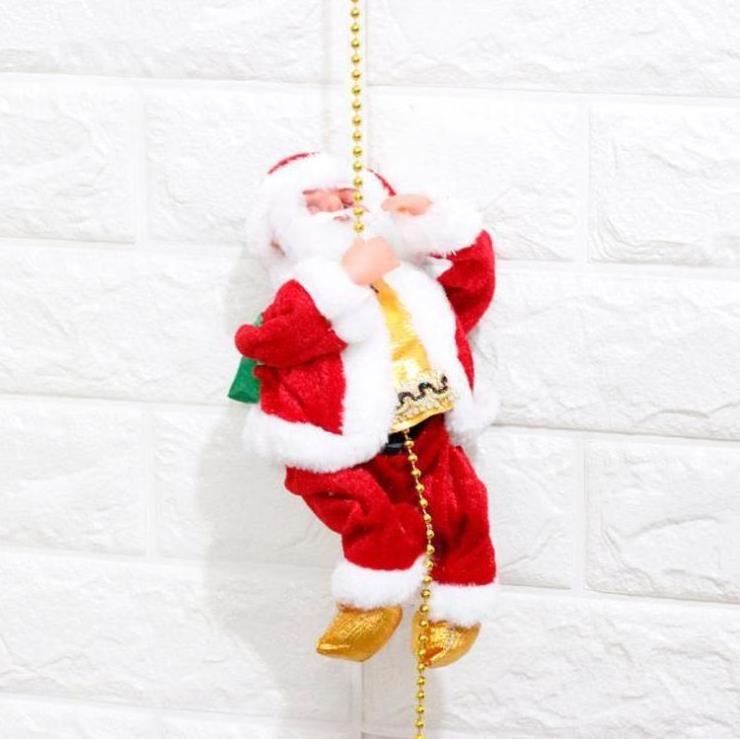 Papai Noel Navidad&2020 Decoration Electric Santa Claus Will Climb The Ladder Toy Papa Noel Christmas Ornamento