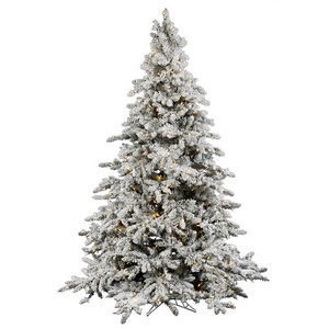 Snow Tree Flocking Christmas Tree Led Pre Lit Artificial Christmas Tree For Holiday Decor